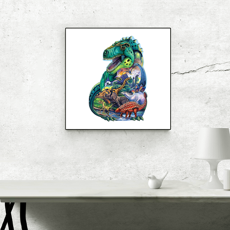 Puzzle dinosaury a sopky