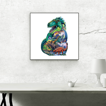 Puzzle dinosaury a sopky