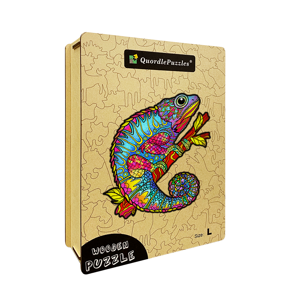 Farebné puzzle jašterica