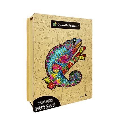 Farebné puzzle jašterica