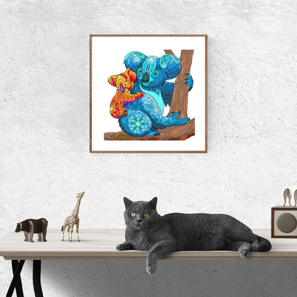 Puzzle matka a dieťa s koalou