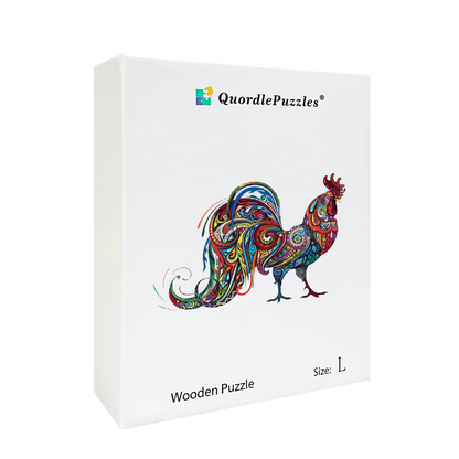 Farebné puzzle kohút