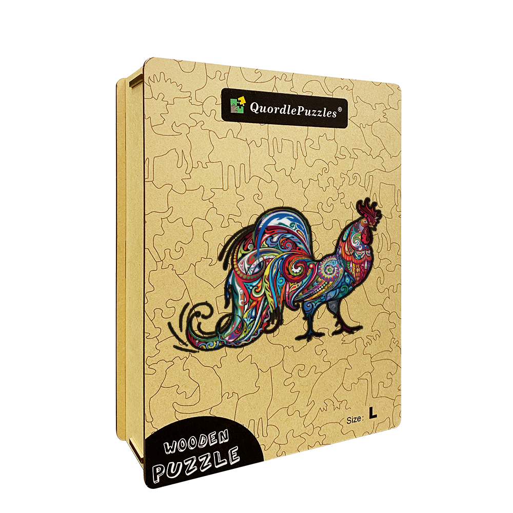 Farebné puzzle kohút