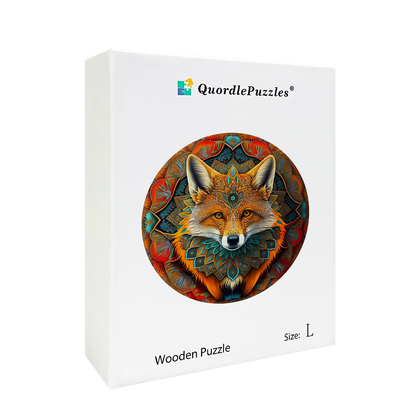 Fox etnické drevené puzzle