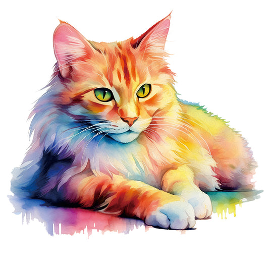 Akvarel drevo cat