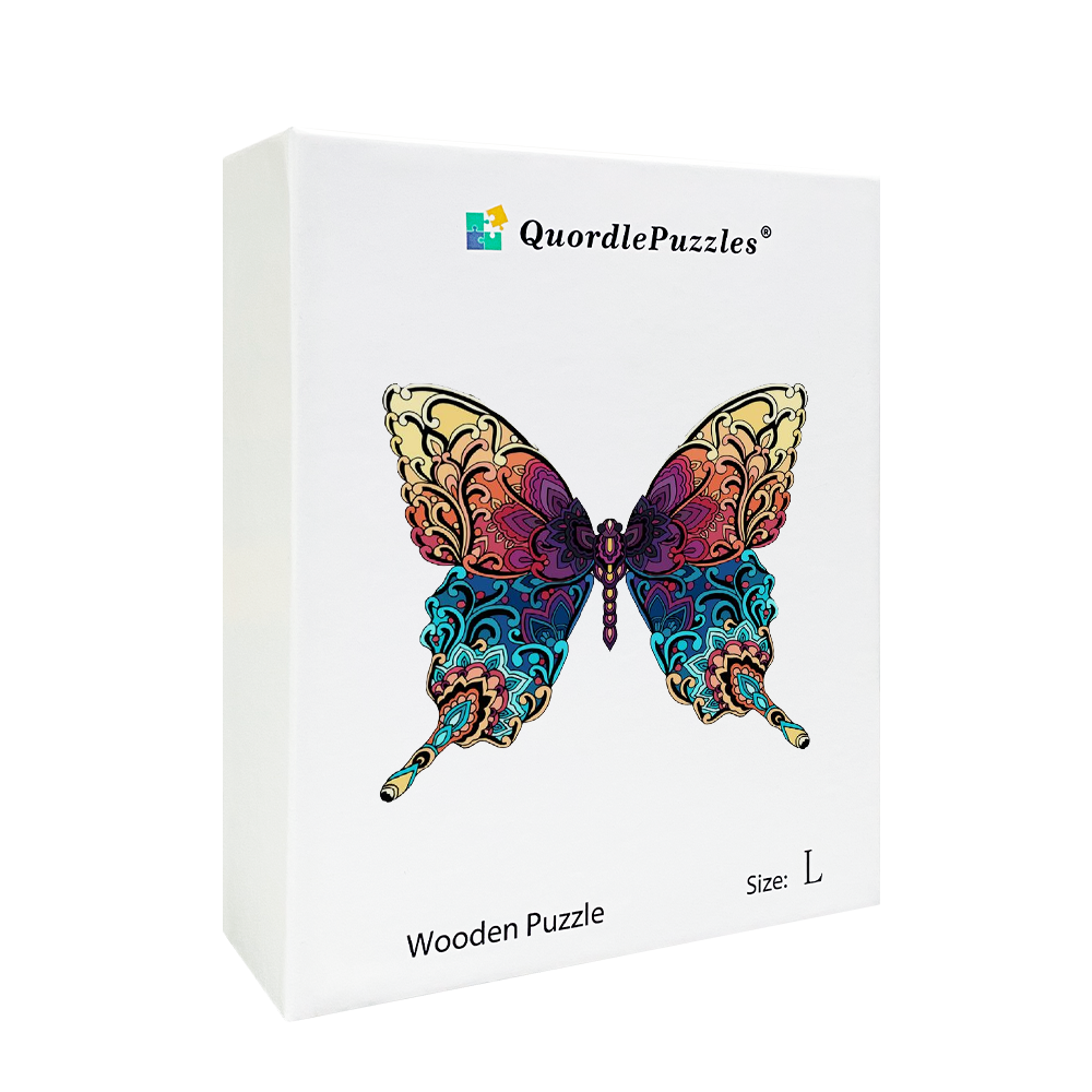Farebné motýľové puzzle