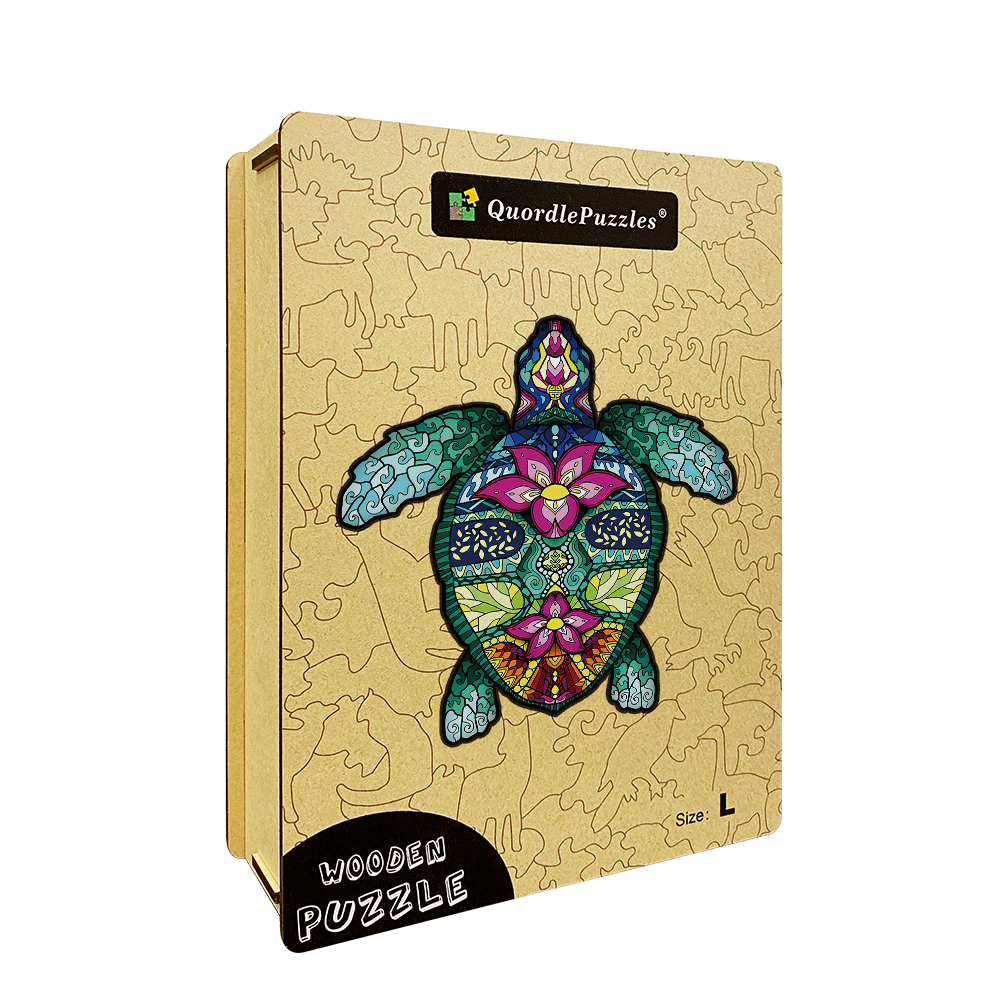 Drevené puzzle korytnačka šalvia