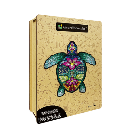 Drevené puzzle korytnačka šalvia