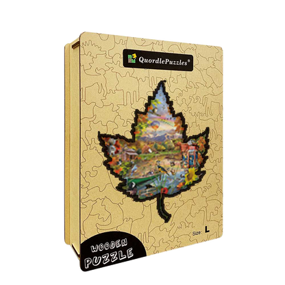Drevené puzzle jesenné pobrežie