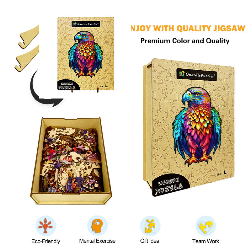 Drevené puzzle vznešené a majestátne orly