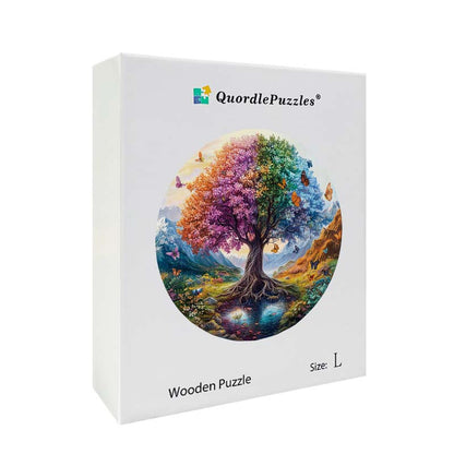 3D Drewniane Puzzle Drzewo Motyli
