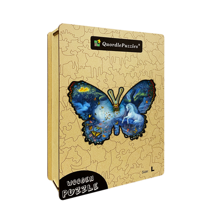 Puzzle motýle a jednorožce