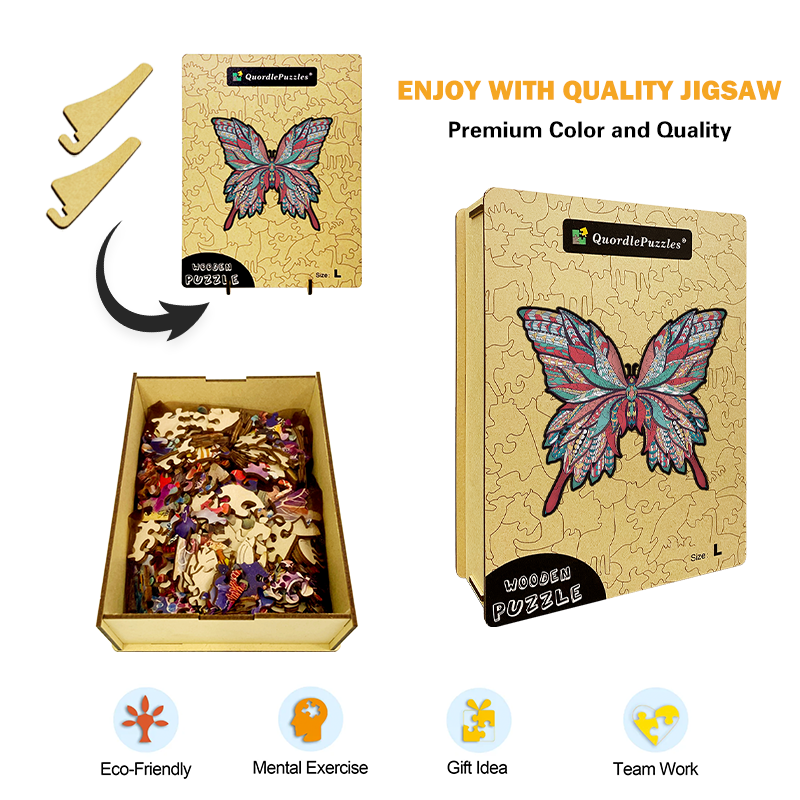 Puzzle red butterfly