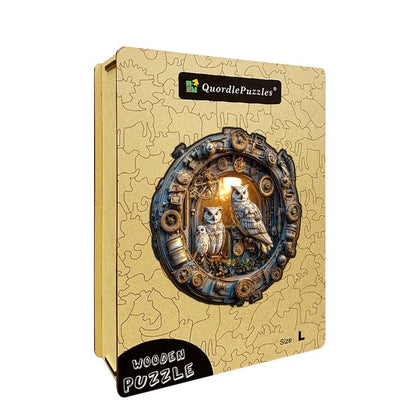 3D Drewniane Puzzle Kot pod Gwieździstym Niebem
