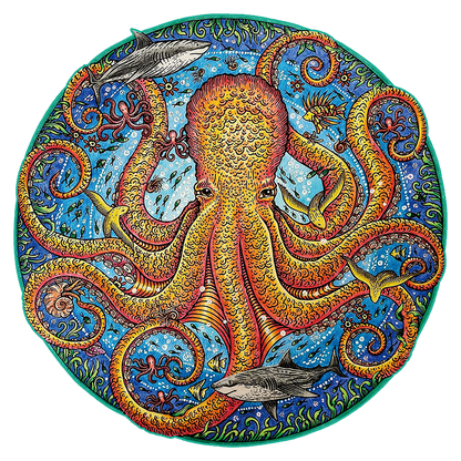 Puzzle s veľkou chobotnicou