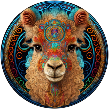 Drevené puzzle z alpaky mandala