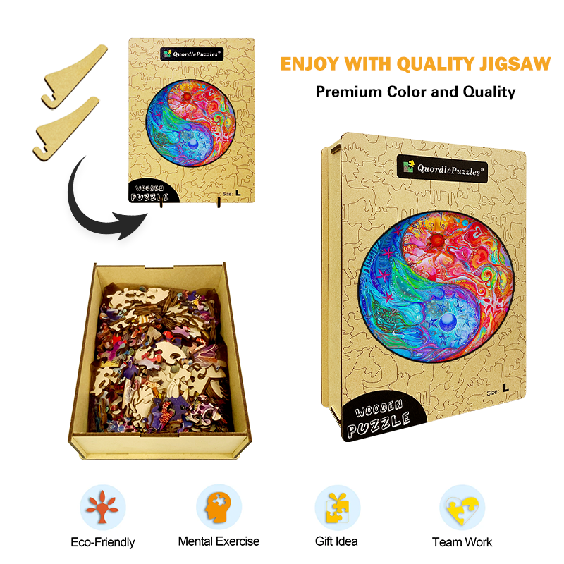Puzzle mandala oheň a voda