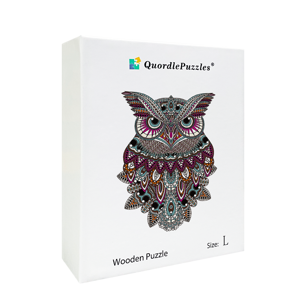 Farebné puzzle sova