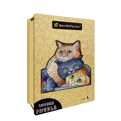 Puzzle tri mačky
