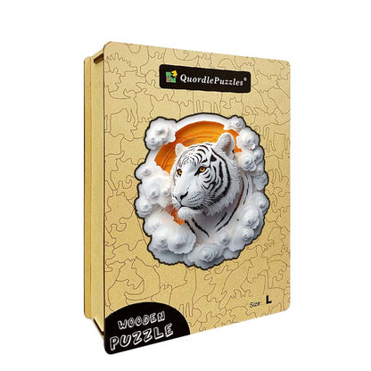 3D Drewniane Puzzle Wiewiórka na Wiośnie