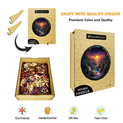 3D Drewniane Puzzle Górska Wioska