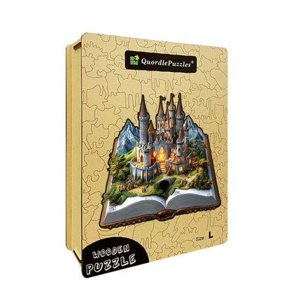 3D očarovaný hrad drevené puzzle
