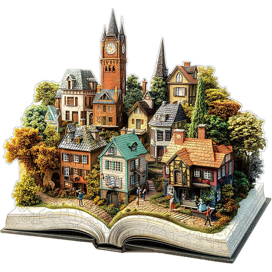 3D námestie drevené puzzle