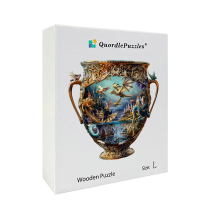 Drevené Puzzle Draci v Majestátnej Lodi