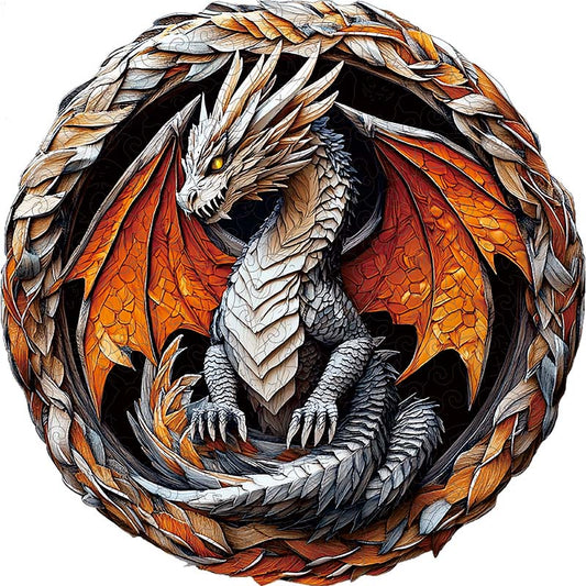 3D Drewniane Puzzle Pies w Kwiatowym Ogrodzie