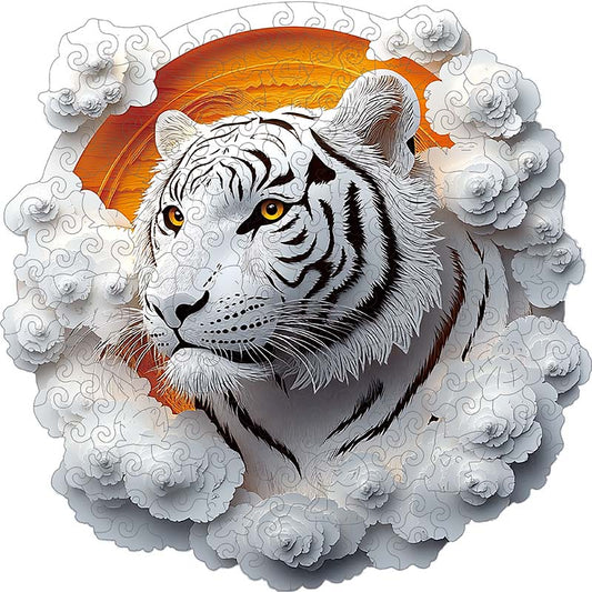 3D Drewniane Puzzle Wiewiórka na Wiośnie