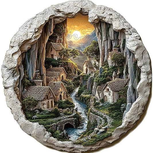 3D Drewniane Puzzle Biały Tygrys