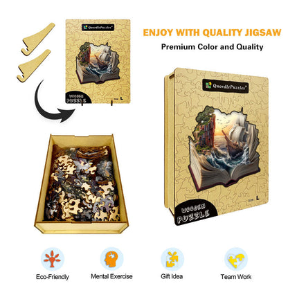 3D staroveká loď dobrodružstvo drevené puzzle