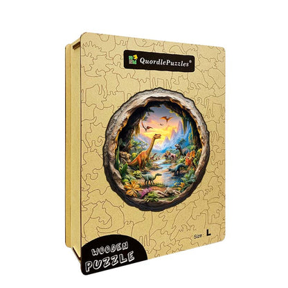 3D Drewniane Puzzle Świat Dinozaurów