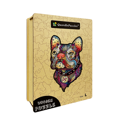 Farebné puzzle francúzsky buldoček