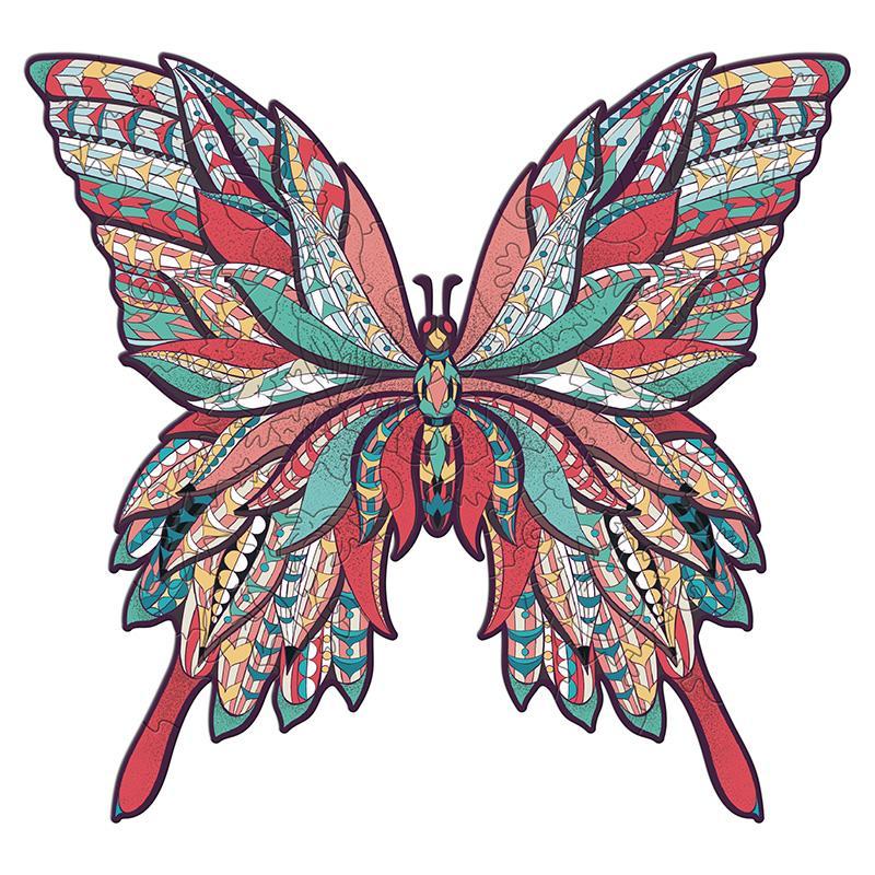 Puzzle red butterfly