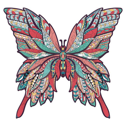 Puzzle red butterfly