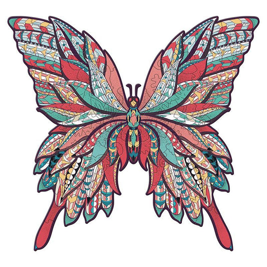Puzzle red butterfly