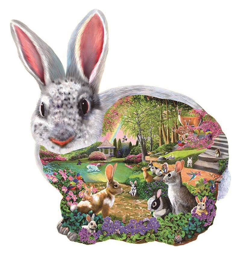 Drevená skladačka bunny hollow