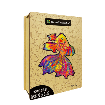 Farebné puzzle zlatá rybka