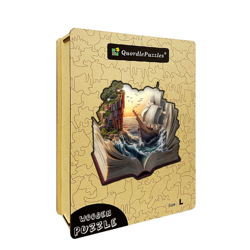 3D staroveká loď dobrodružstvo drevené puzzle