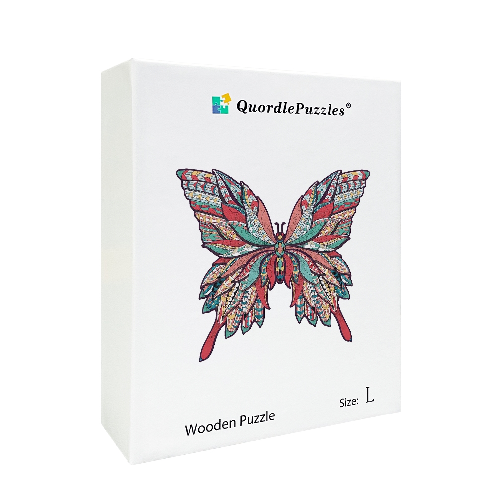 Puzzle red butterfly