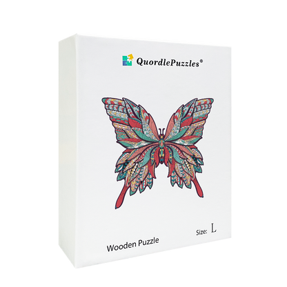 Puzzle red butterfly