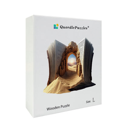 3D púštna brána drevené puzzle