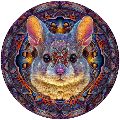 Drevená skladačka mandala hare