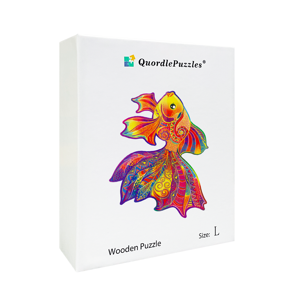 Farebné puzzle zlatá rybka