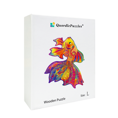 Farebné puzzle zlatá rybka