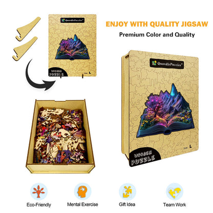 3D sopečná erupcia drevené puzzle
