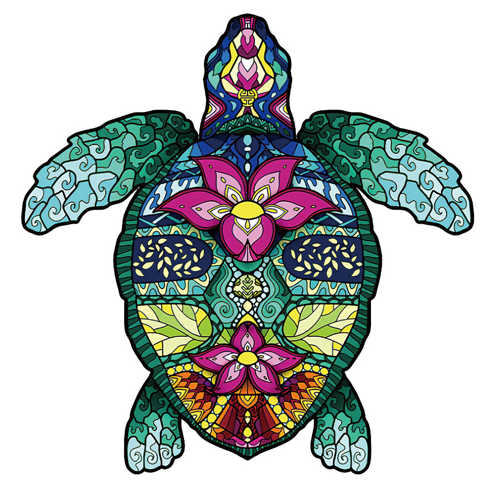 Drevené puzzle korytnačka šalvia