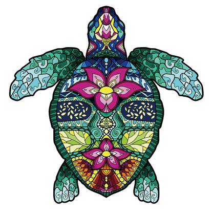 Drevené puzzle korytnačka šalvia