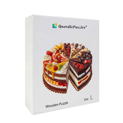 3D Drewniane Puzzle Ciasto Owocowe